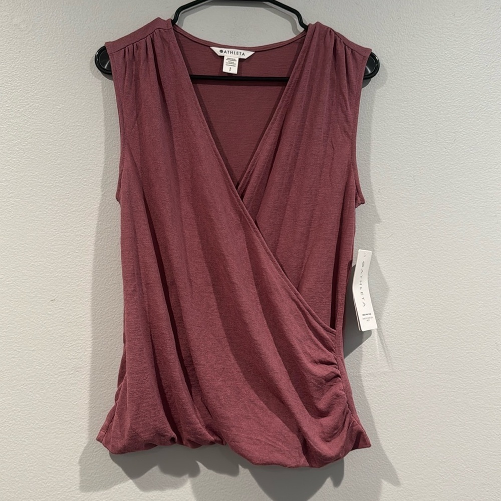Athleta Dusty Pink Breezy Wrap Tank Camisole Blouse - Size Small